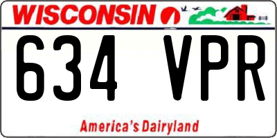 WI license plate 634VPR