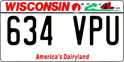 WI license plate 634VPU