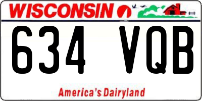 WI license plate 634VQB