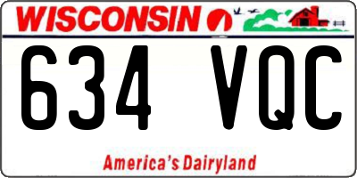 WI license plate 634VQC