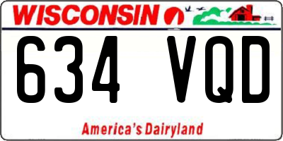 WI license plate 634VQD