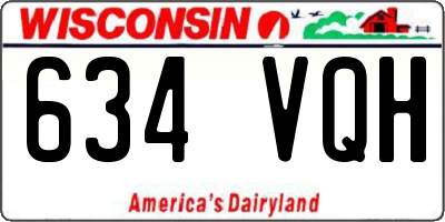 WI license plate 634VQH
