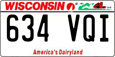WI license plate 634VQI