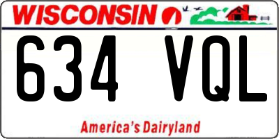 WI license plate 634VQL