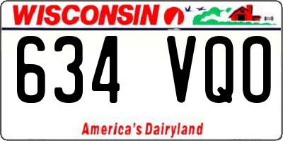 WI license plate 634VQO