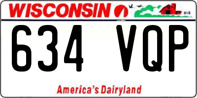 WI license plate 634VQP