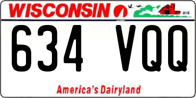 WI license plate 634VQQ