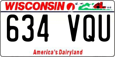 WI license plate 634VQU
