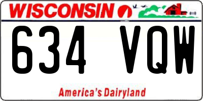 WI license plate 634VQW
