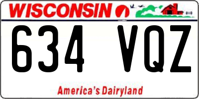 WI license plate 634VQZ