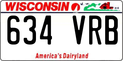 WI license plate 634VRB