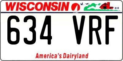 WI license plate 634VRF