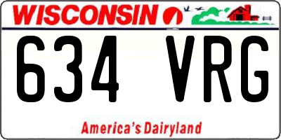 WI license plate 634VRG