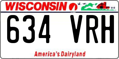 WI license plate 634VRH