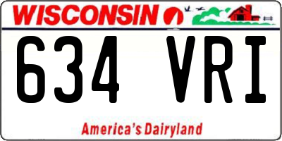 WI license plate 634VRI