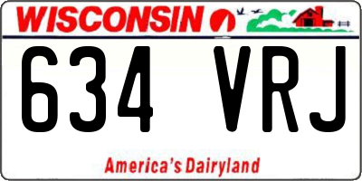 WI license plate 634VRJ