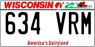 WI license plate 634VRM
