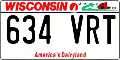 WI license plate 634VRT