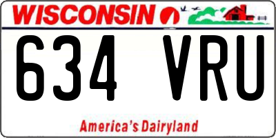 WI license plate 634VRU