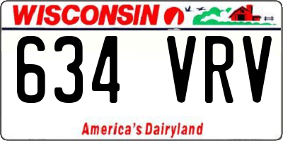 WI license plate 634VRV