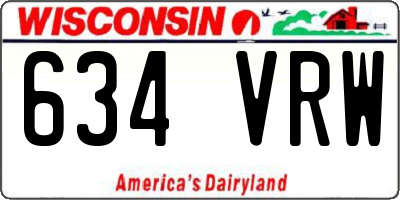 WI license plate 634VRW