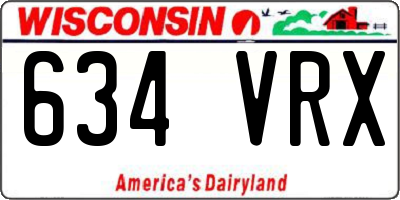 WI license plate 634VRX