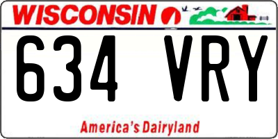 WI license plate 634VRY