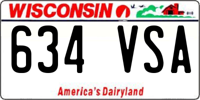WI license plate 634VSA