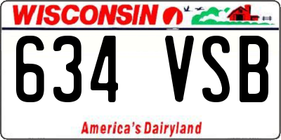 WI license plate 634VSB