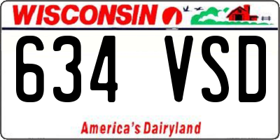 WI license plate 634VSD