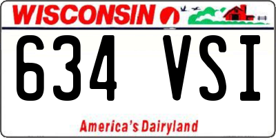 WI license plate 634VSI