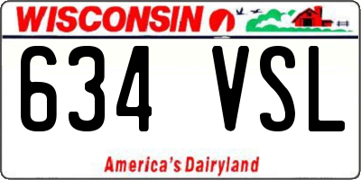 WI license plate 634VSL