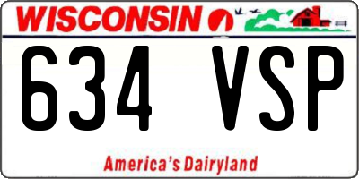 WI license plate 634VSP