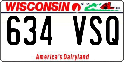 WI license plate 634VSQ