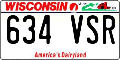 WI license plate 634VSR