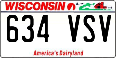 WI license plate 634VSV