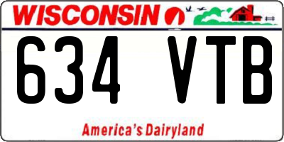 WI license plate 634VTB