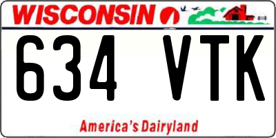 WI license plate 634VTK
