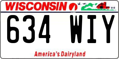 WI license plate 634WIY
