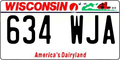 WI license plate 634WJA