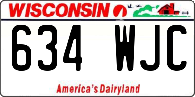 WI license plate 634WJC