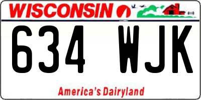 WI license plate 634WJK