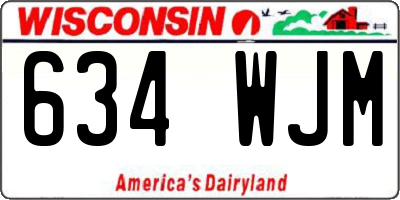 WI license plate 634WJM