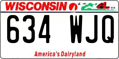 WI license plate 634WJQ