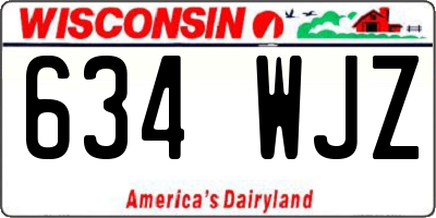 WI license plate 634WJZ