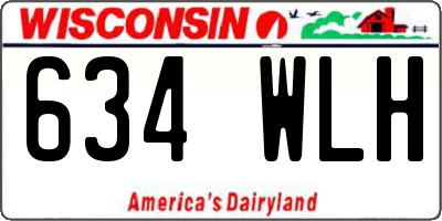 WI license plate 634WLH