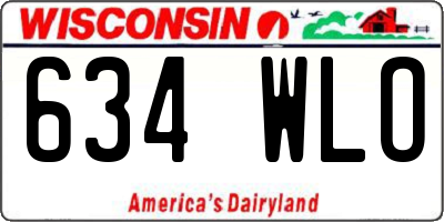 WI license plate 634WLO