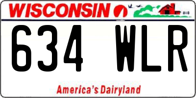 WI license plate 634WLR