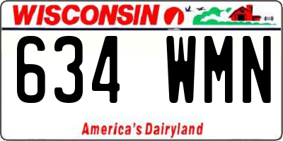 WI license plate 634WMN