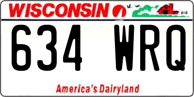 WI license plate 634WRQ